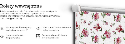 Store fenêtre intérieur fleur rose