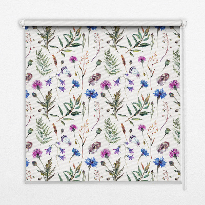 Store enrouleur occultant fleurs colorées