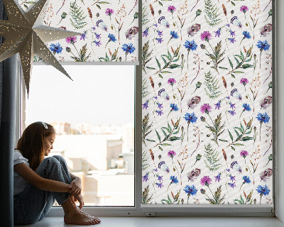 Store enrouleur occultant fleurs colorées