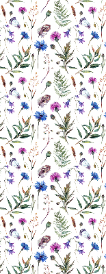Store enrouleur occultant fleurs colorées