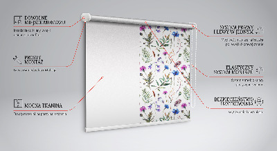 Store enrouleur occultant fleurs colorées