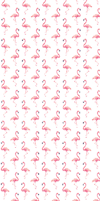 Store occultant fenetre avec flamants roses