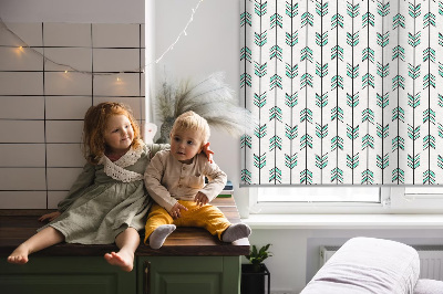 Store fenêtre intérieur pour petits sapins colorés