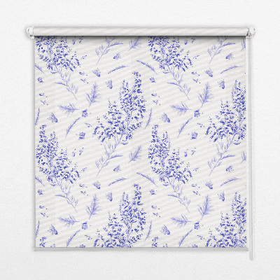 Store enrouleur occultant plantes violettes