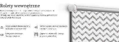 Store fenêtre intérieur à zigzags horizontaux gris