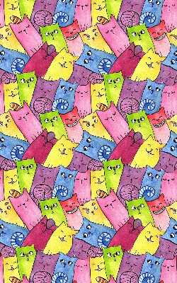 Store occultant fenêtre à chats colorés