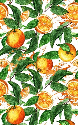 Store fenêtre intérieur avec motif oranges et feuilles