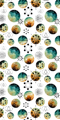 Store occultant fenêtre avec cercles colorés