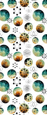 Store occultant fenêtre avec cercles colorés