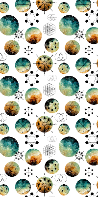 Store occultant fenêtre avec cercles colorés