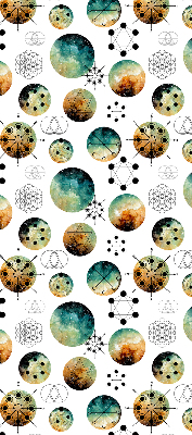 Store occultant fenêtre avec cercles colorés