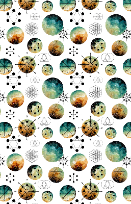 Store occultant fenêtre avec cercles colorés