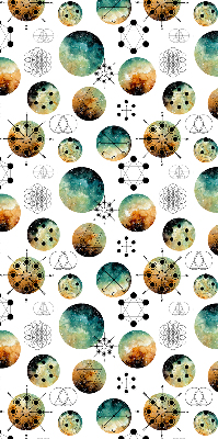 Store occultant fenêtre avec cercles colorés