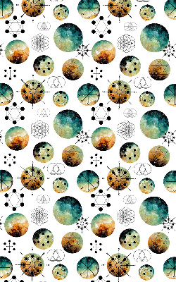 Store occultant fenêtre avec cercles colorés