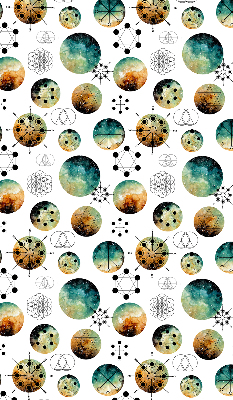 Store occultant fenêtre avec cercles colorés