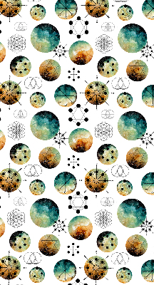 Store occultant fenêtre avec cercles colorés