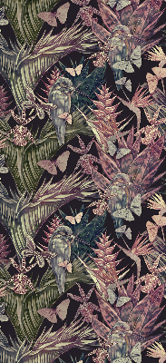 Store occultant fenetre plantes et oiseaux exotiques