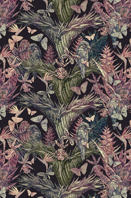 Store occultant fenetre plantes et oiseaux exotiques