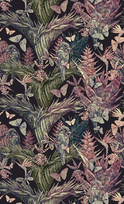 Store occultant fenetre plantes et oiseaux exotiques