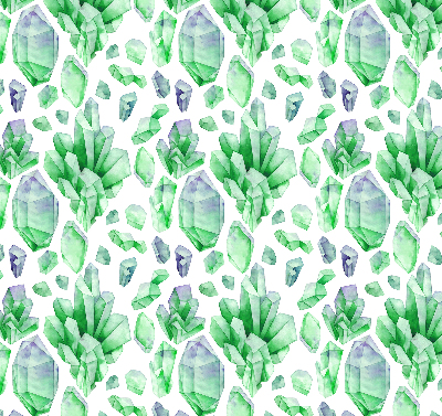 Store fenêtre intérieur avec cristaux verts