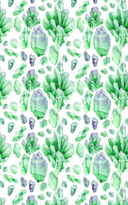 Store fenêtre intérieur avec cristaux verts