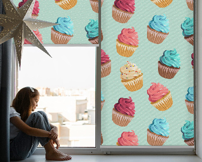 Store occultant fenêtre cupcakes