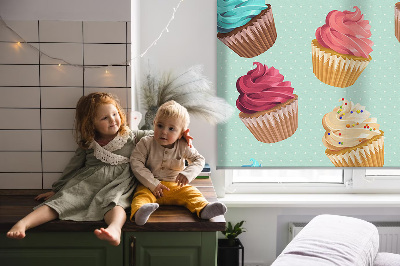 Store occultant fenêtre cupcakes