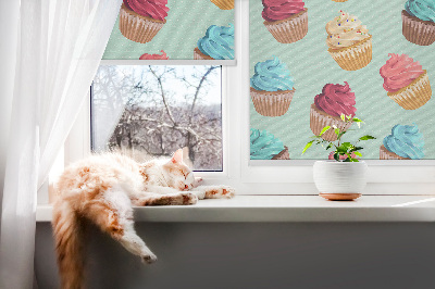 Store occultant fenêtre cupcakes