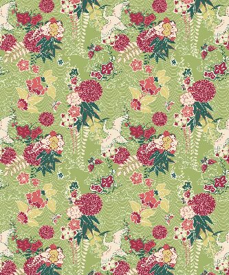 Store occultant fenêtre avec motif héron et plantes