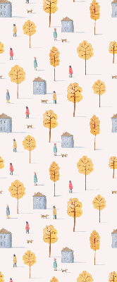 Store fenêtre intérieur en version Des maisons parmi les arbres