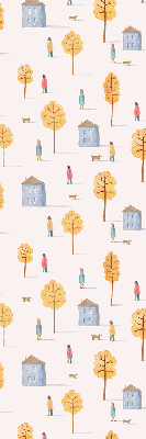Store fenêtre intérieur en version Des maisons parmi les arbres
