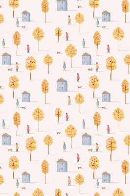 Store fenêtre intérieur en version Des maisons parmi les arbres