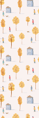 Store fenêtre intérieur en version Des maisons parmi les arbres