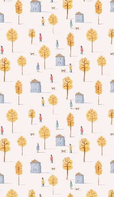 Store fenêtre intérieur en version Des maisons parmi les arbres