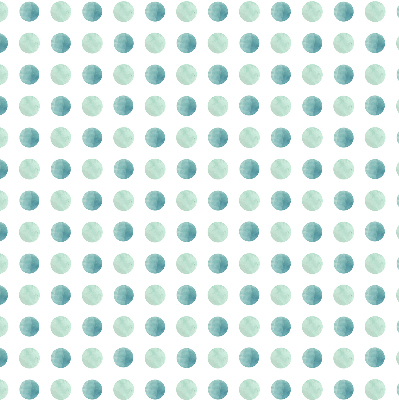 Store occultant fenetre avec des points turquoise sur fond blanc