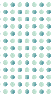 Store occultant fenetre avec des points turquoise sur fond blanc