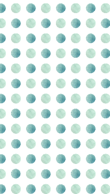 Store occultant fenetre avec des points turquoise sur fond blanc