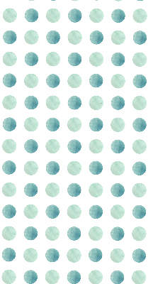 Store occultant fenetre avec des points turquoise sur fond blanc