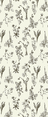 Store occultant fenêtre à fleurs dessinées