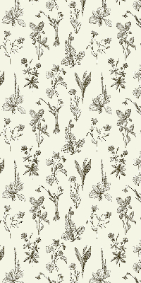 Store occultant fenêtre à fleurs dessinées