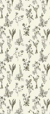 Store occultant fenêtre à fleurs dessinées