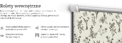 Store occultant fenêtre à fleurs dessinées