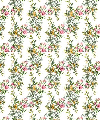 Store fenêtre intérieur de couleur fleurs