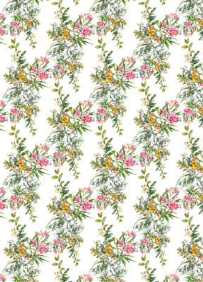 Store fenêtre intérieur de couleur fleurs