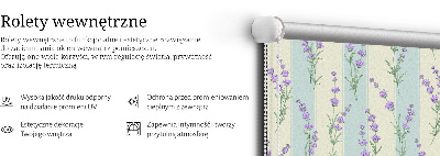Store enrouleur occultant en fleurs violettes