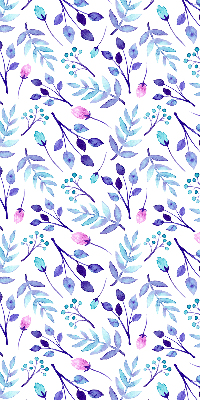 Store occultant fenêtre à fleurs bleues