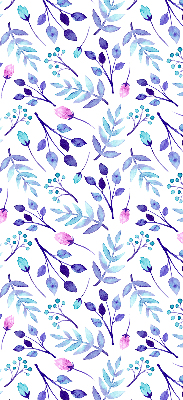 Store occultant fenêtre à fleurs bleues