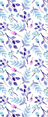 Store occultant fenêtre à fleurs bleues