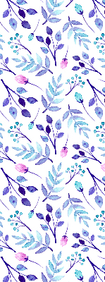 Store occultant fenêtre à fleurs bleues