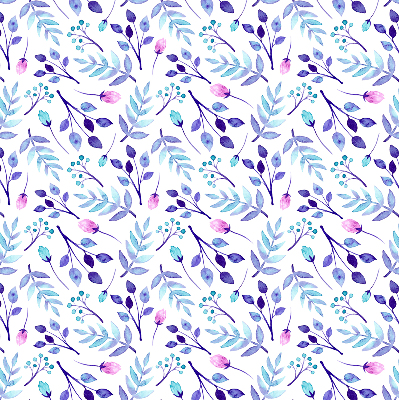 Store occultant fenêtre à fleurs bleues